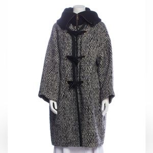 Chloe tweed pattern parka